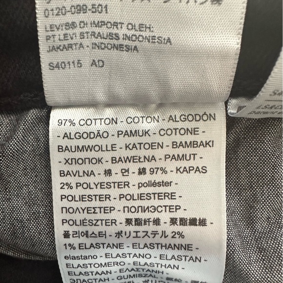 LEVI’S Wedgie Straight High-Rise Button-Fly Black Jeans Women’s Size 32 - Picture 8 of 13